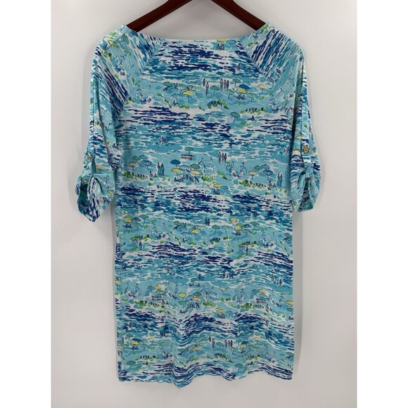 Lilly Pulitzer High Tide Toile Beach Resort Dress Size XSMALL Easy Wear EUC - Picture 6 of 12